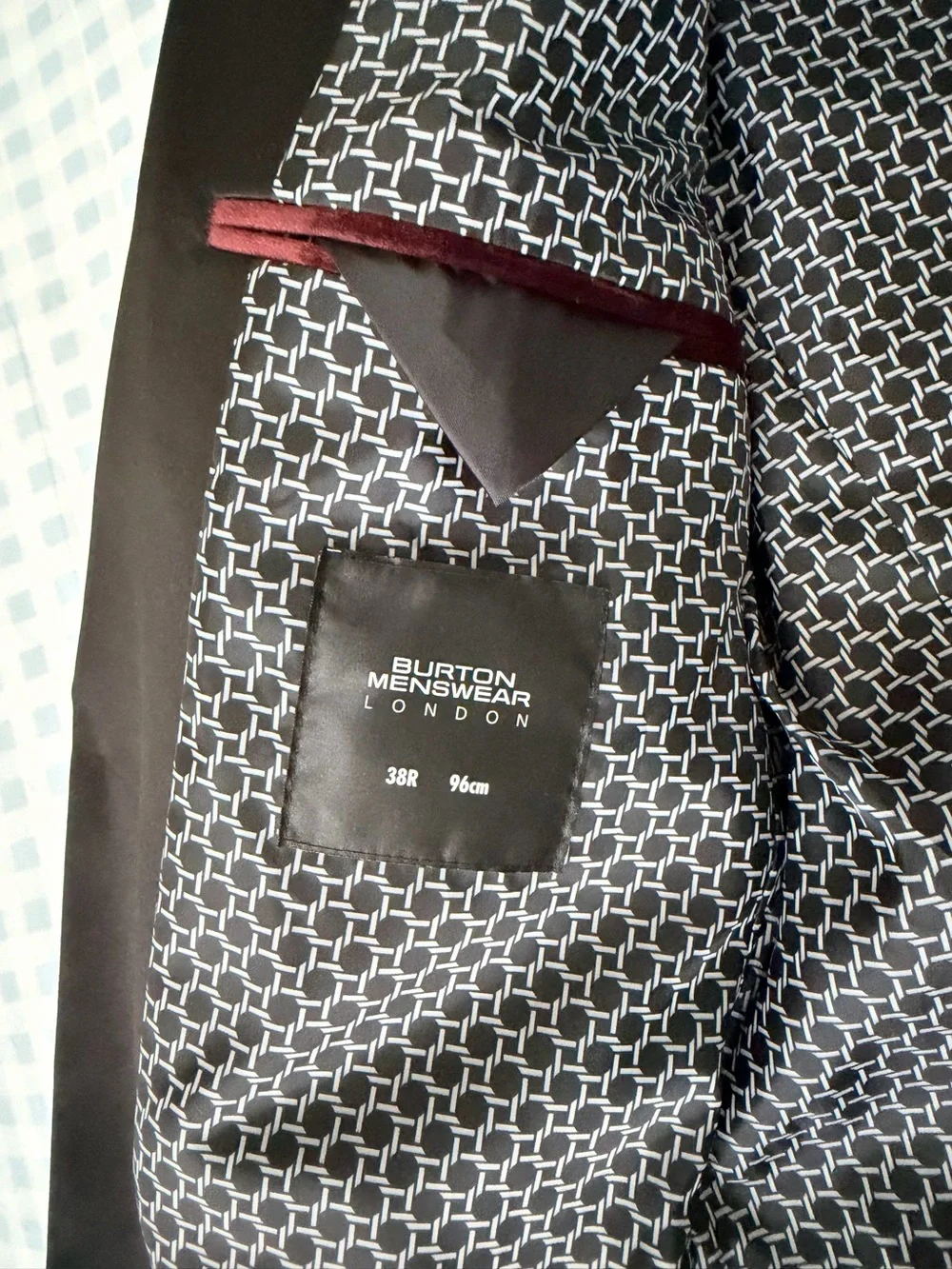 Burton burgundy velvet